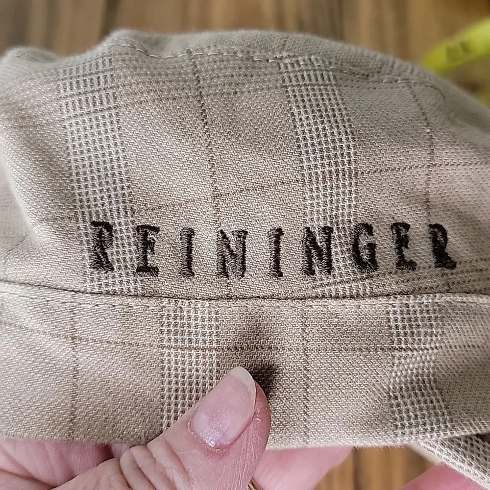 Peter Grimm. Reininger. Newsboy Hat. Tan Plaid. Vintage. OSFA. EUC - Picture 9 of 11
